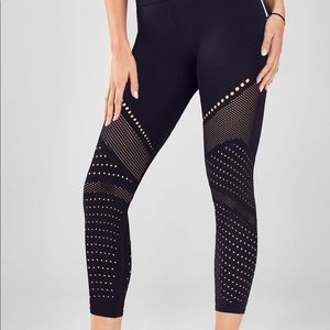 Fabletics MidRise Sculptknit Openwork 7/8 Leggings